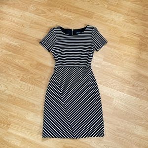 Striped black and white Tahari dress
